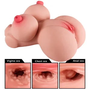 Torso Masturbador pechos penetrables vagina y ano 29cm: imagen 4