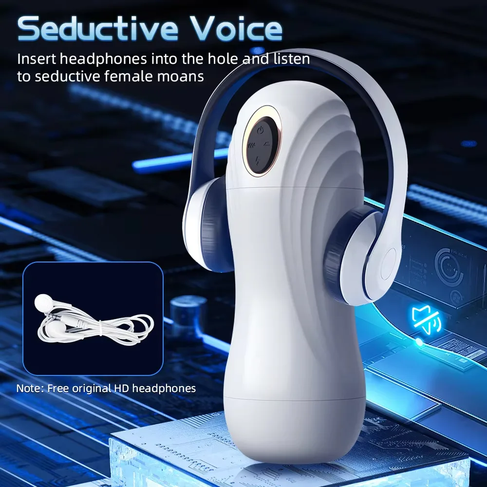 Vibrador Succionador Masculino con Gemidos
