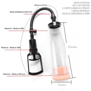 Bomba Vacio Peneana - Tubo 20 x 6 - Penis Pump Vagina: imagen 5