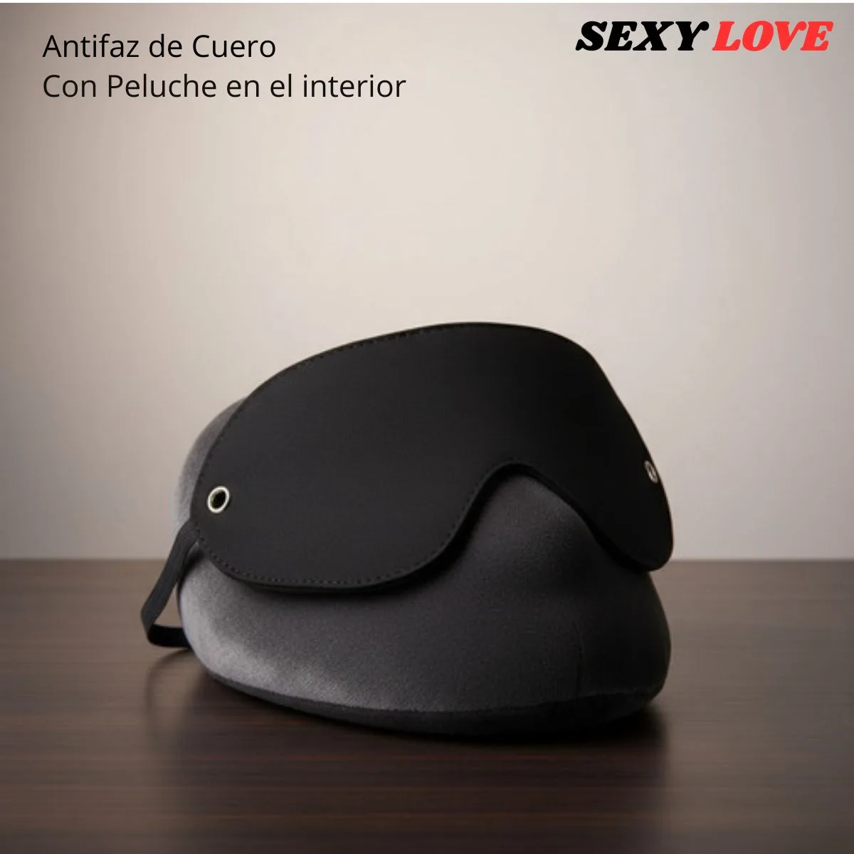 Antifaz Ciego de Cuero - Mascara Sado - Imagen 2